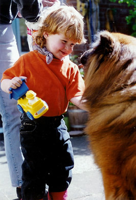 Luca mit seinem Freund Crockett